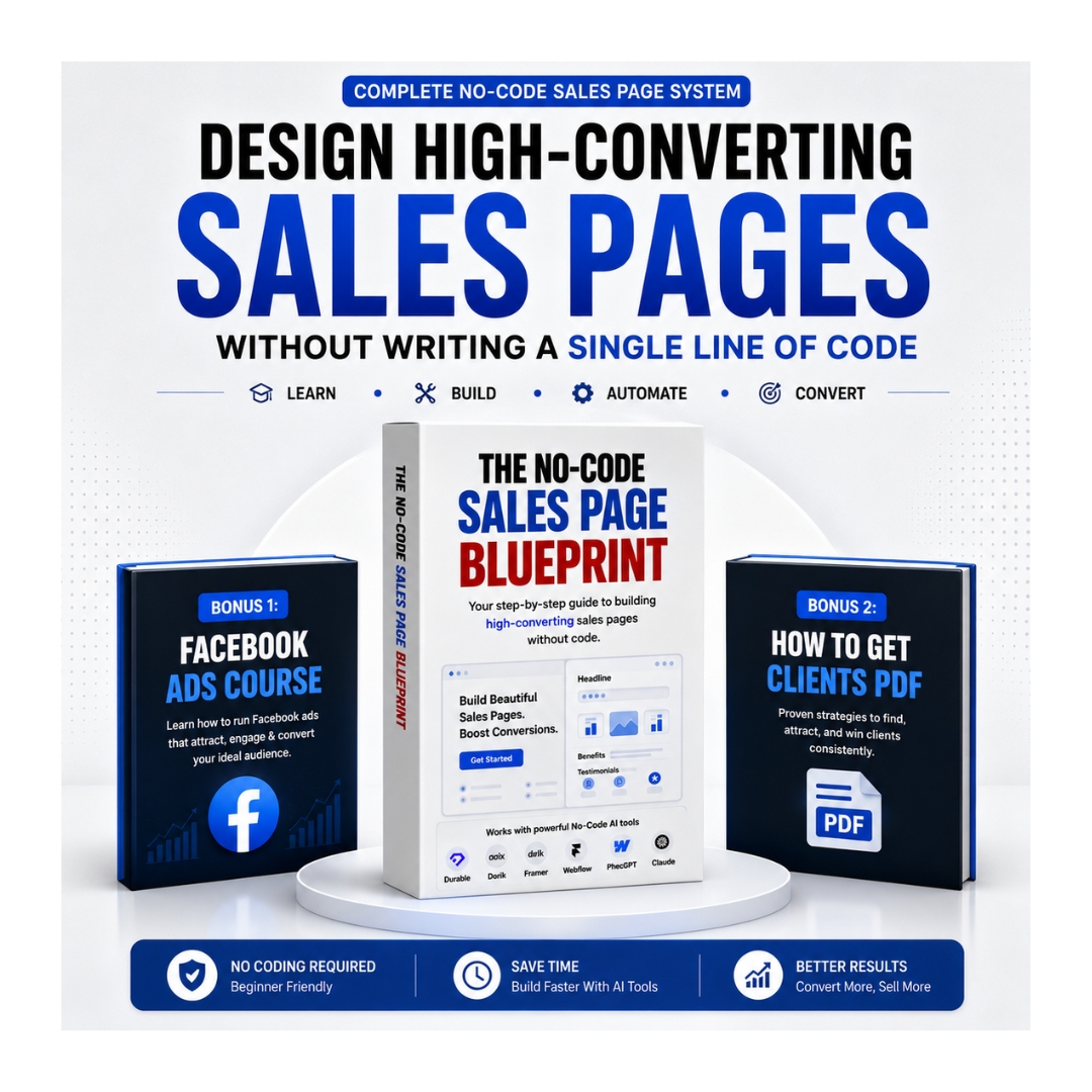 No-Code AI Sales Page Design Course Cover